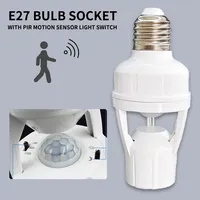 E27 LED Bulb Motion Sensor Switch Lamp Holder PIR Smart Light Switch Human Body Infrared Lamp Socket Motion Detector Lamp Base