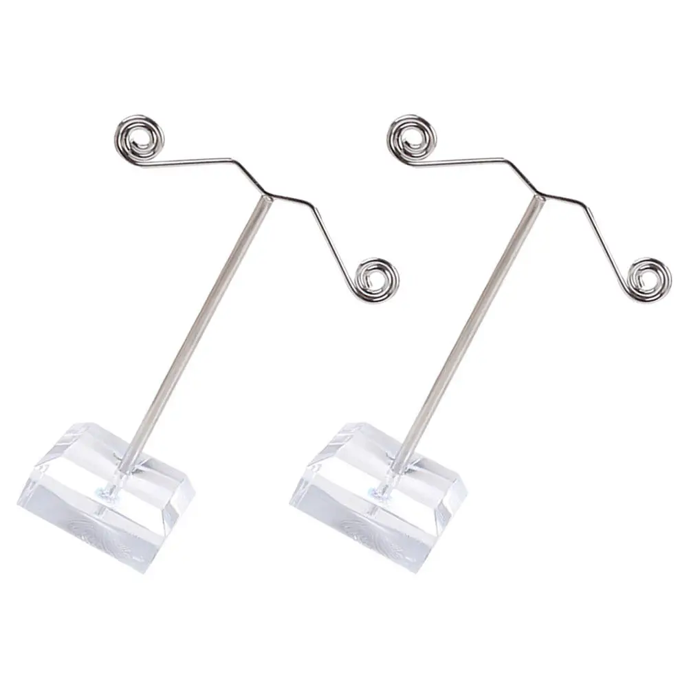 2Pcs Acrylic Earring Display Stand Transparent Jewelry Organizer Multi-Layer Compact Travel-Friendly Holder for Earrings