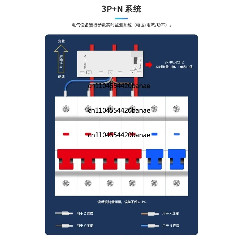 Intelligent power detection graffiti statistics real-time current power voltage power alarm