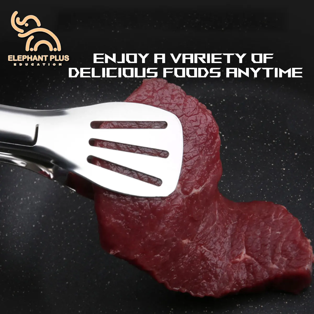 

Stainless Steel Kitchen Tongs 304 Grade, Non-Slip & Heat-Resistant with Stand for BBQ, Hot Pot, Cooking, Baking, Serving
