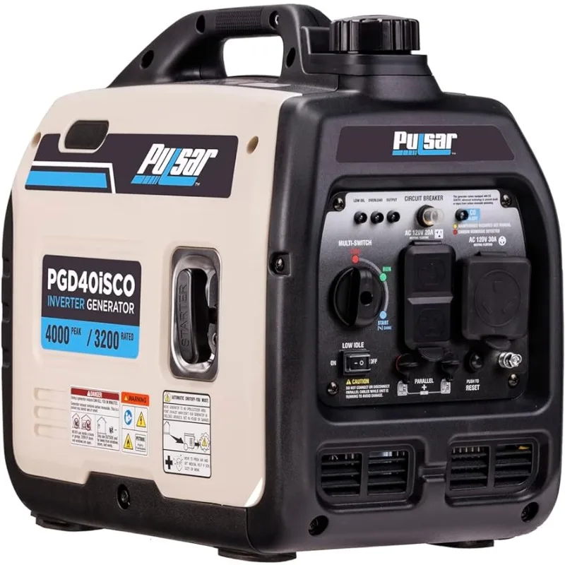 

Pulsar PGD40ISCO Ultra Light Quiet 4000W Portable Gas Inverter Generator