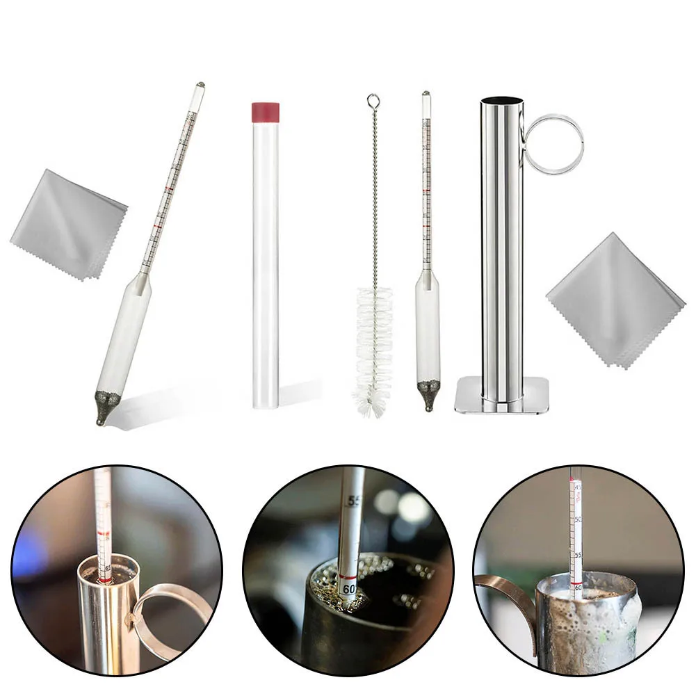 Kit de prueba de densidad para elaboración casera, uso en cocina, prueba de jarabe, medición precisa del azúcar, sostenibilidad del medio ambiente