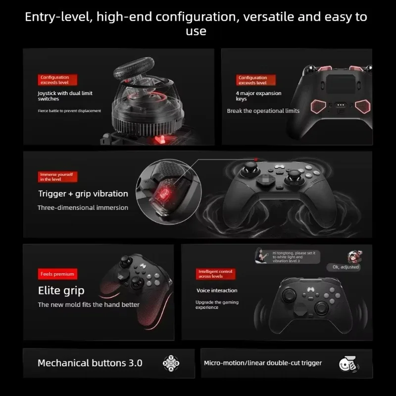 Beitong for KunPeng 20Elite Game Controller Tri Mode TMR Joystick Multi Platform Wireless Gamepad for PC NS2 Steam Mobile Gaming
