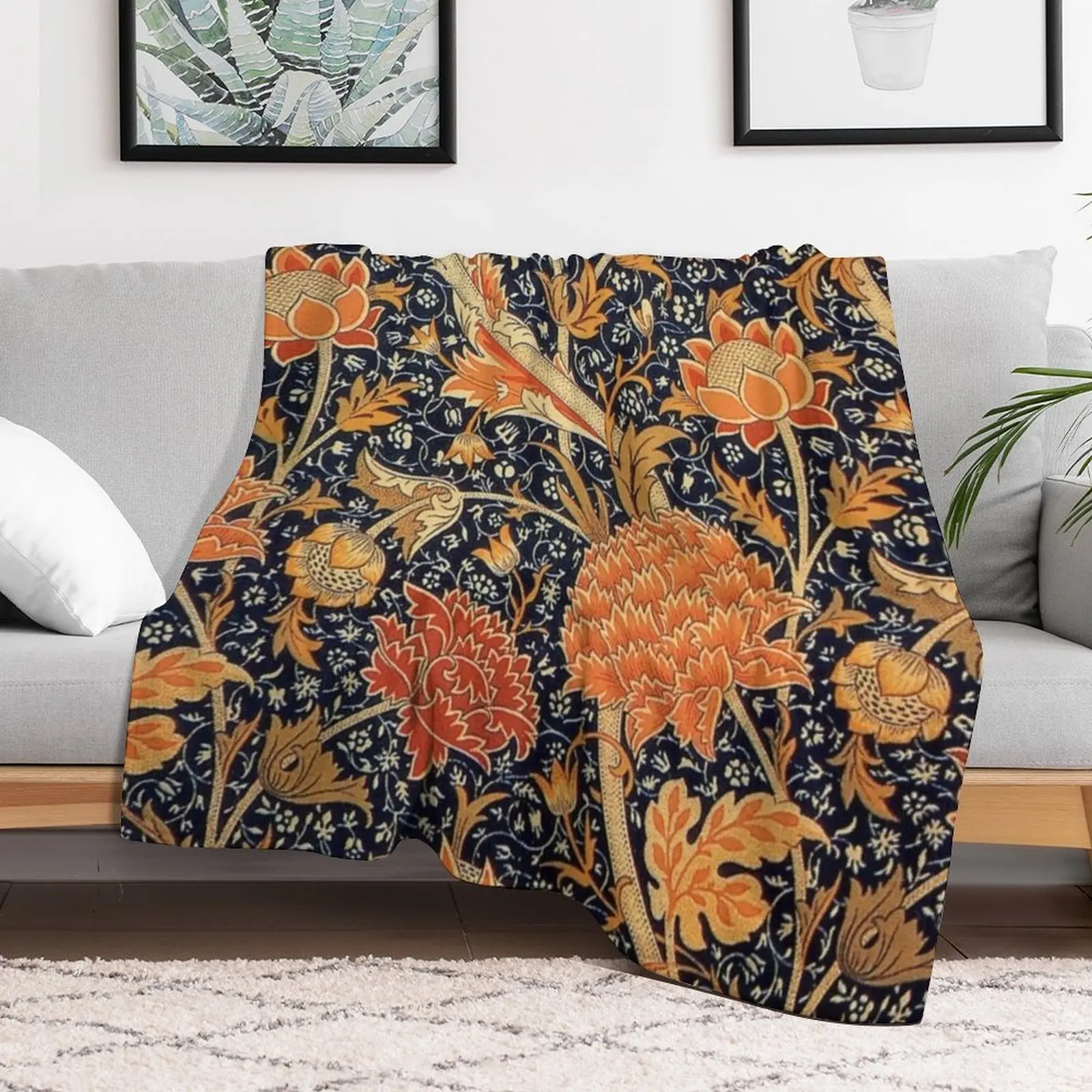 William Morris honeysucklea Throw Blanket Decorative Sofas christmas decoration Flannel Blankets