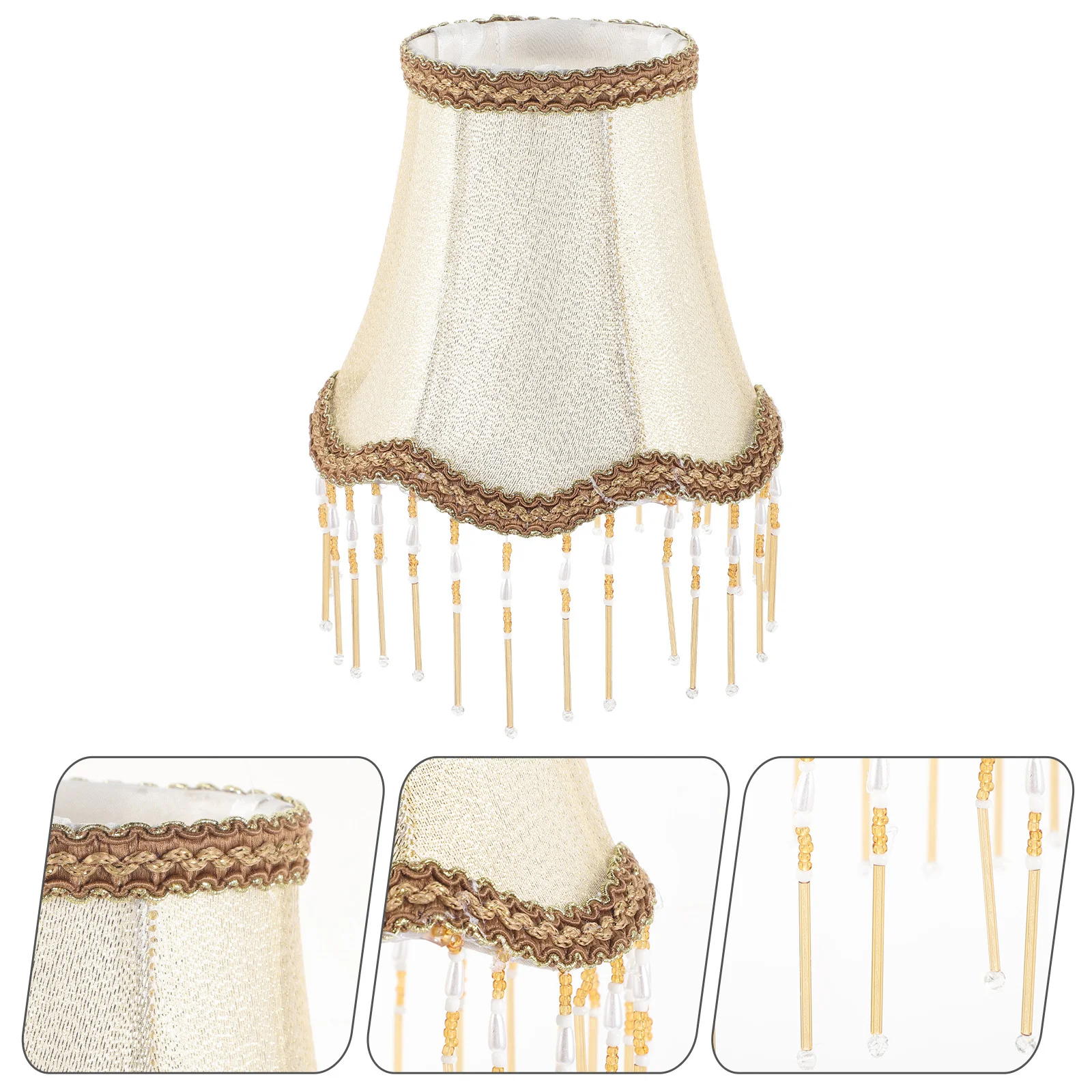 

Small Lampshade Crystal Lamp Shade Indoor Wall Light Shade Cloth Fabric Lamp Cover Replacement Light Accessories