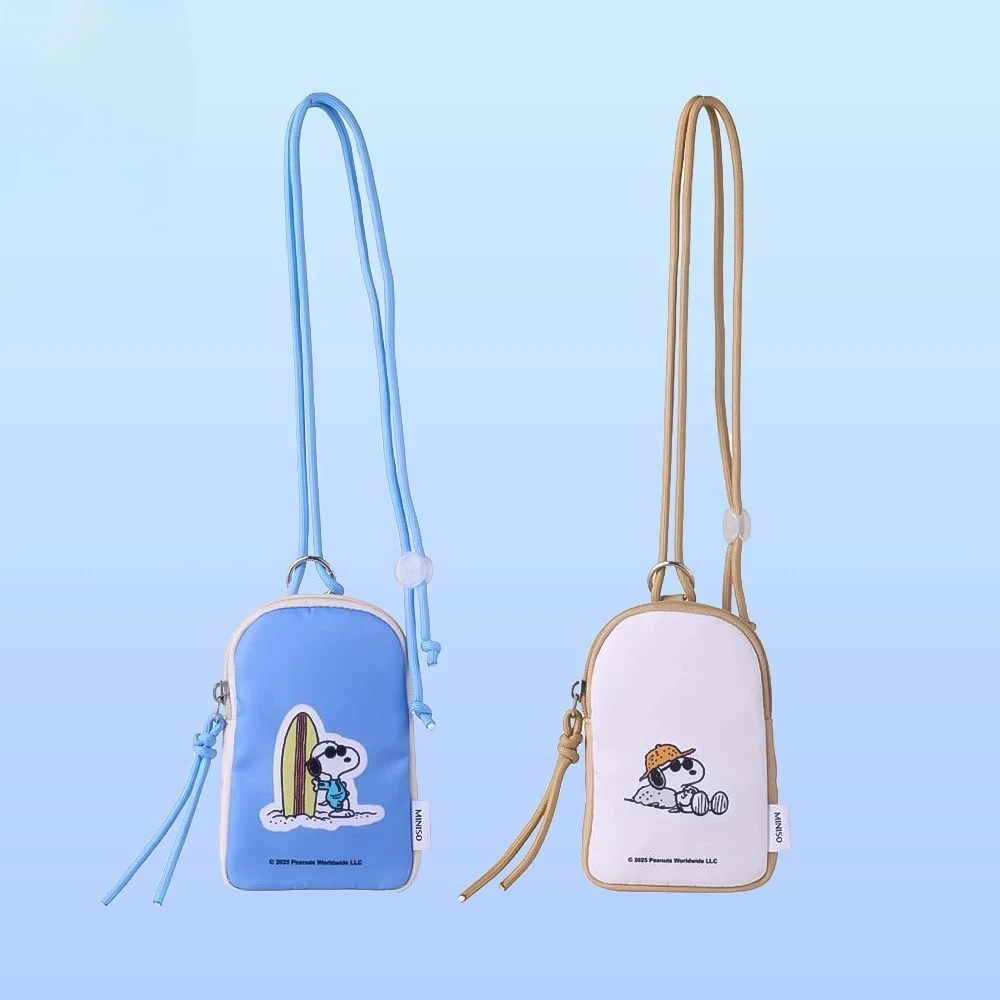

Snoopy adjustable halterneck coin purse small capacity crossbody storage bag portable phone pouch