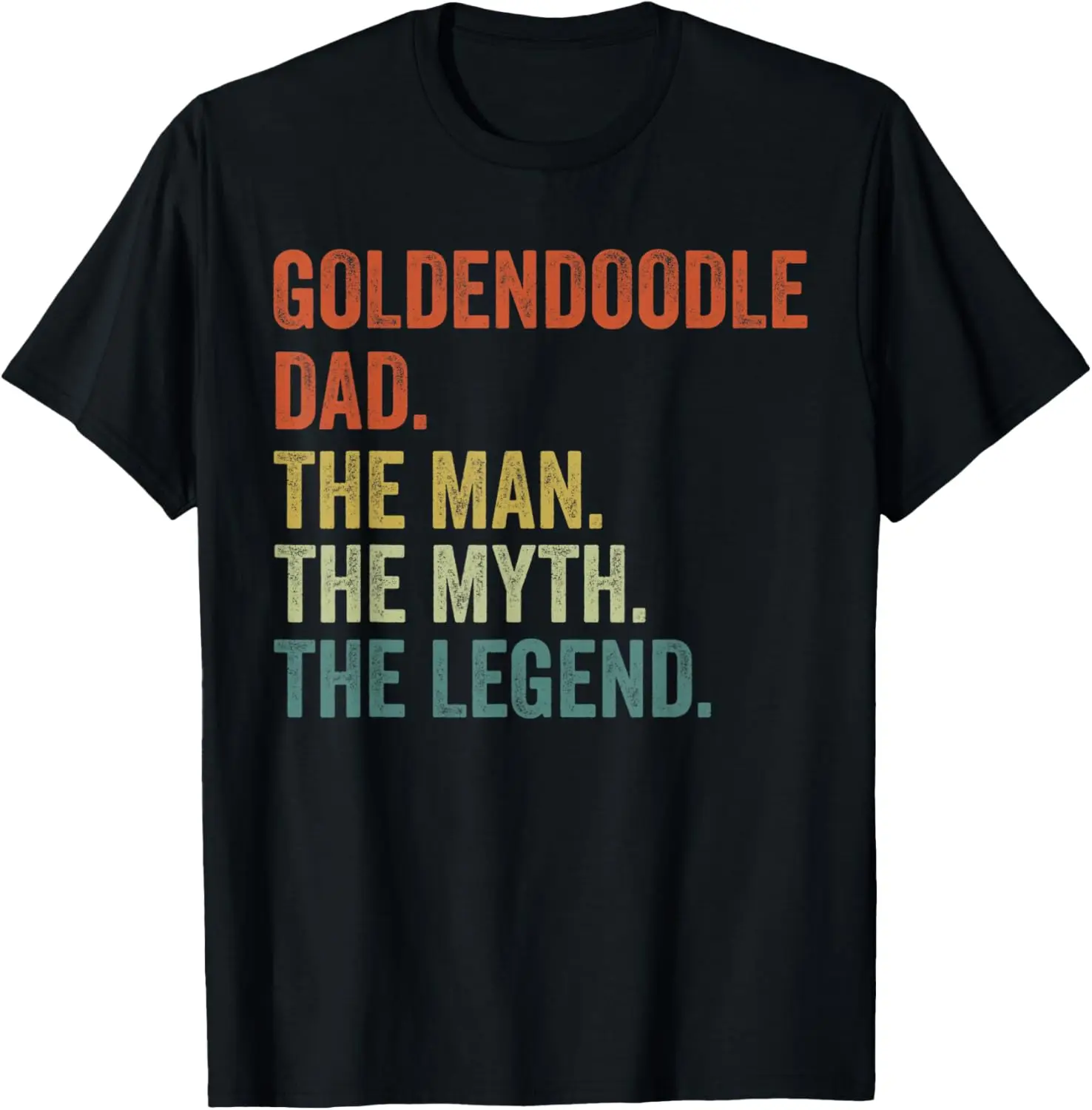 Men Vintage Dog Dad Man Myth Legend Shirt, Golden Doodle Dad T-Shirt