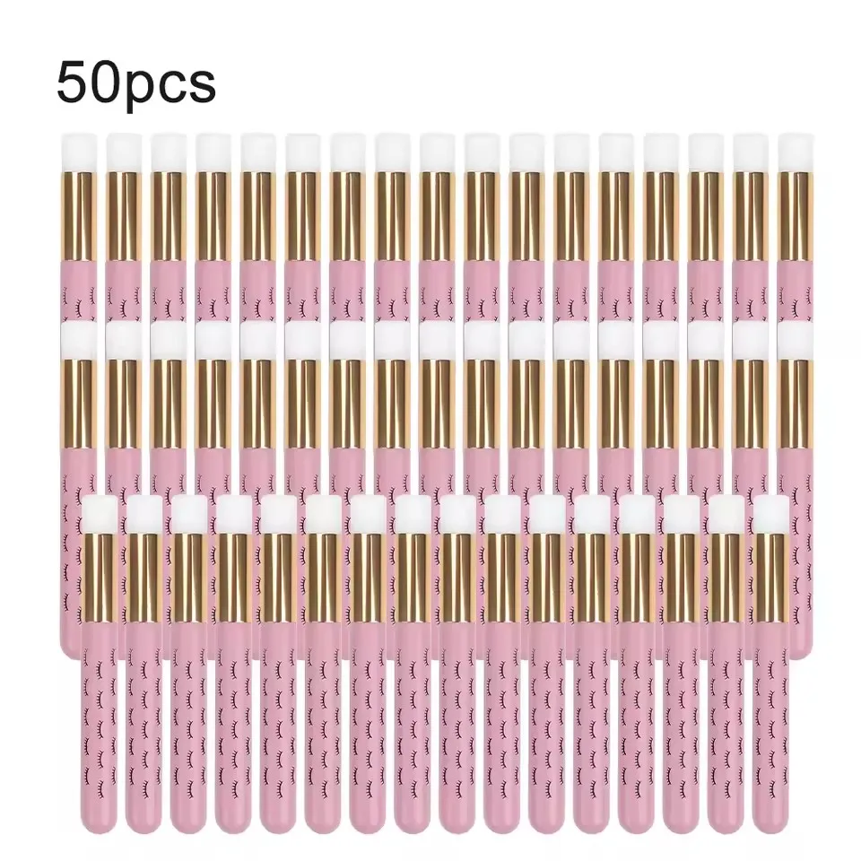 50/20/10pcs Eyelash Cleaning Brush Lash Shampoo Brush for Eyelash Extensions Peel Off Nose Pore Blackhead Remover Makeup Tool