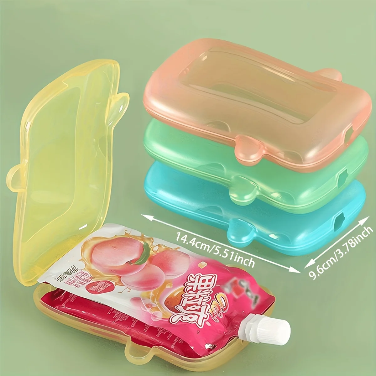 Anti-Squeeze Puree Box for Infants | Translucent Yogurt & Puree Feeding Tool | Fits Most Fruit Bags | Flip-Desk Design