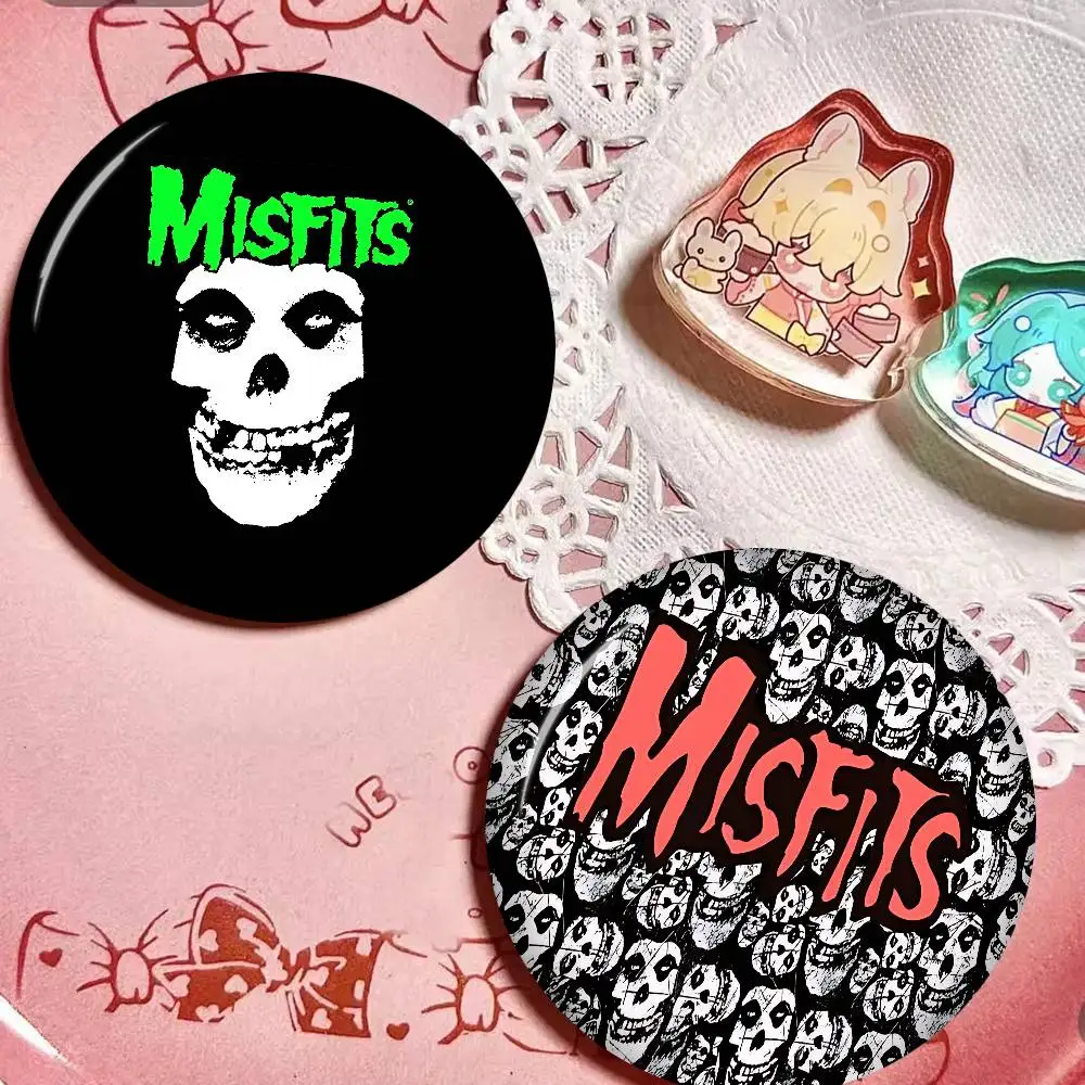 Band Misfits New  Brooches Soft Button Pin Funny Silly Gnarpy on A Skateboard Meme Badge Gamer Collection Gifts