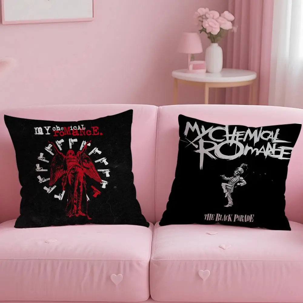 classic band My Chemical Romance Cushion Cover Soft & Easy-Wash Pillow Case – Versatile for Couch, Bed, Travel and Office
