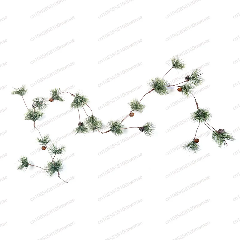 Christmas Flowers Pine Needles Rattan Bells Red Fruit Ornaments Wreaths, Holiday Home Dining Table Pendants Cedar view 2