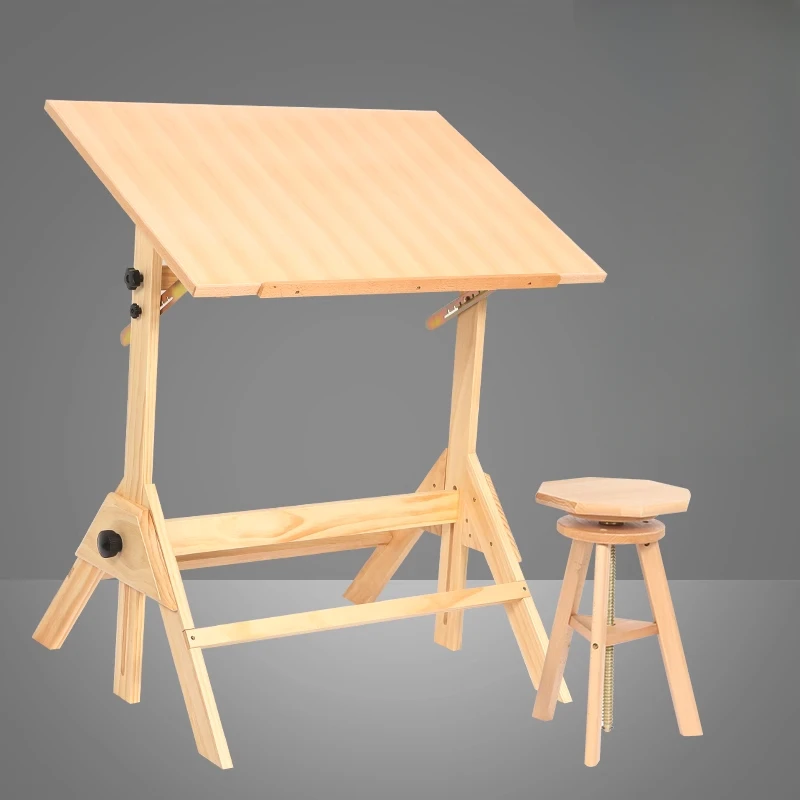 현대 간단한 나무 드로잉 테이블 조정 가능한 크리 에이 티브 다기능 작업 테이블 디자이너 사무실 연구 학교 가구 FYDT