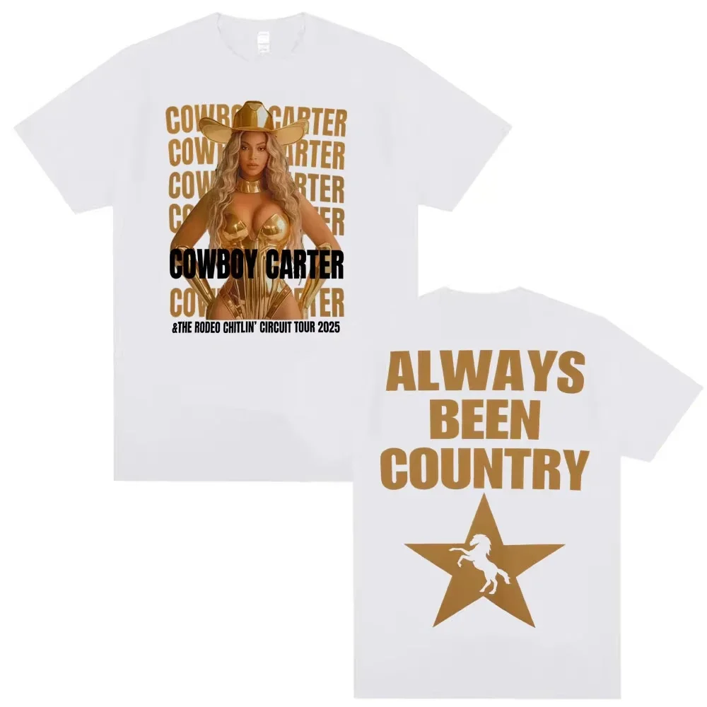 

Джинсовая футболка Beyoncé Carter Tour, 2024, мужская и женская винтажная свободная удобная футболка в стиле Харадзюку, модная уличная одежда