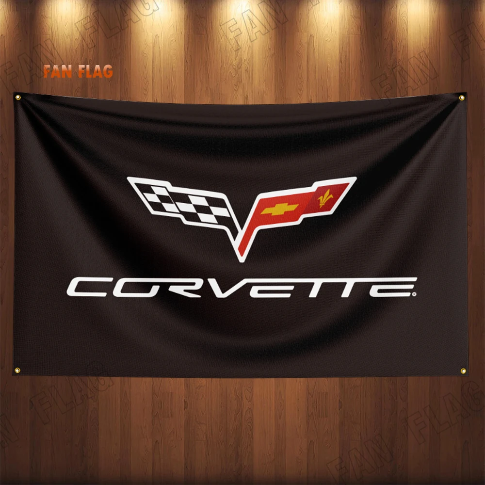 90x150CM corvette Car Flag Banner per Car Racing Decoration Poster arazzo poliestere Outdoor Home