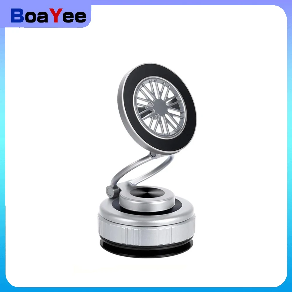 

Magnetic mobile phone holder Secure Mount Bracket 360 Degree Rotation Vacuum Suction for Travel Use