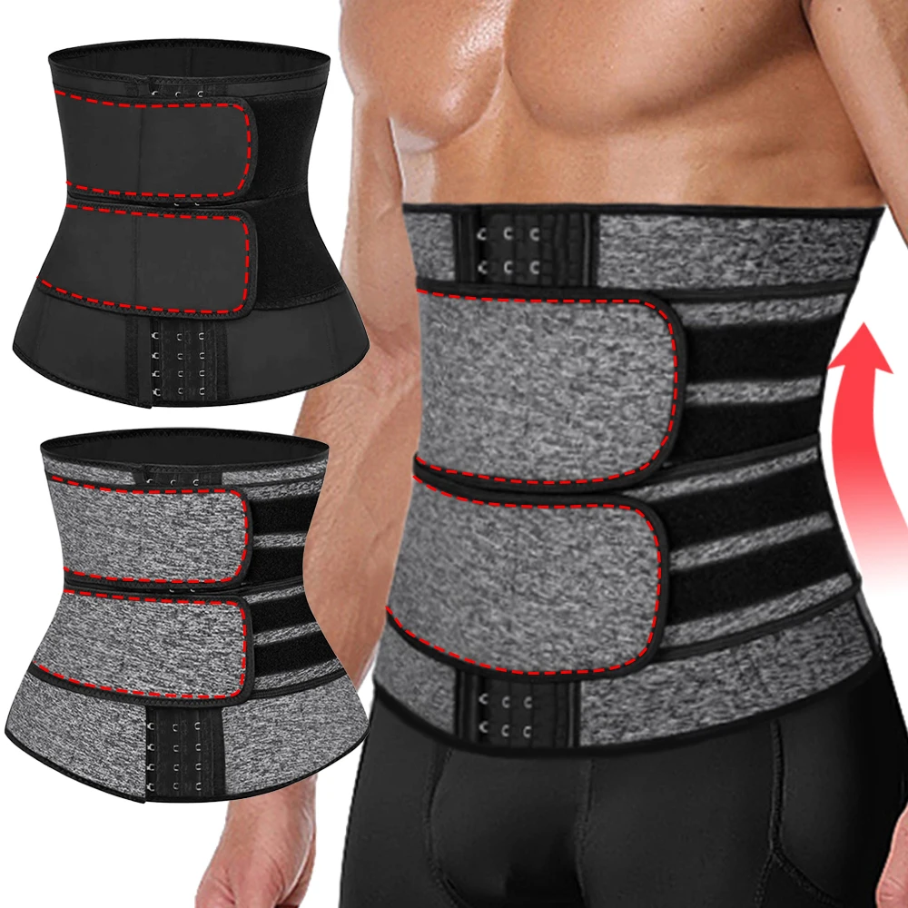 Waist Trainer Corset for Men Workout Sauna Sweat Belly Trimmer Belt Sports Compression Body Shaper Fitness Weight Loss Shapewear