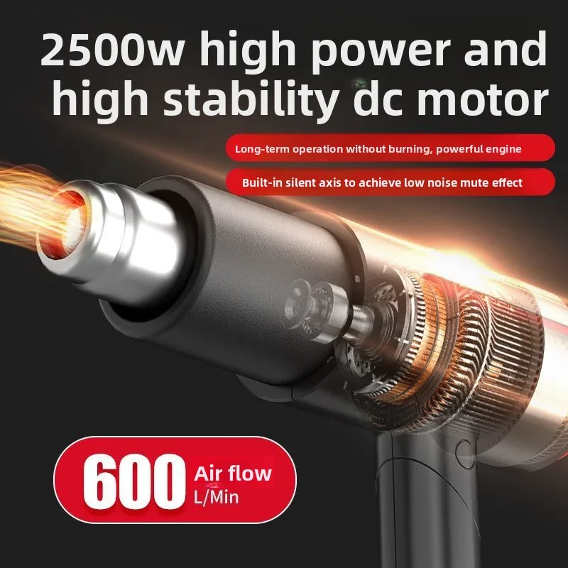مسدس هواء ساخن احترافي بقدرة 2000 وات من Delixi Electric مع درجة حرارة قابلة للتعديل، طبقة ختم بلاستيكية قابلة للتعديل ذات سرعة صغيرة