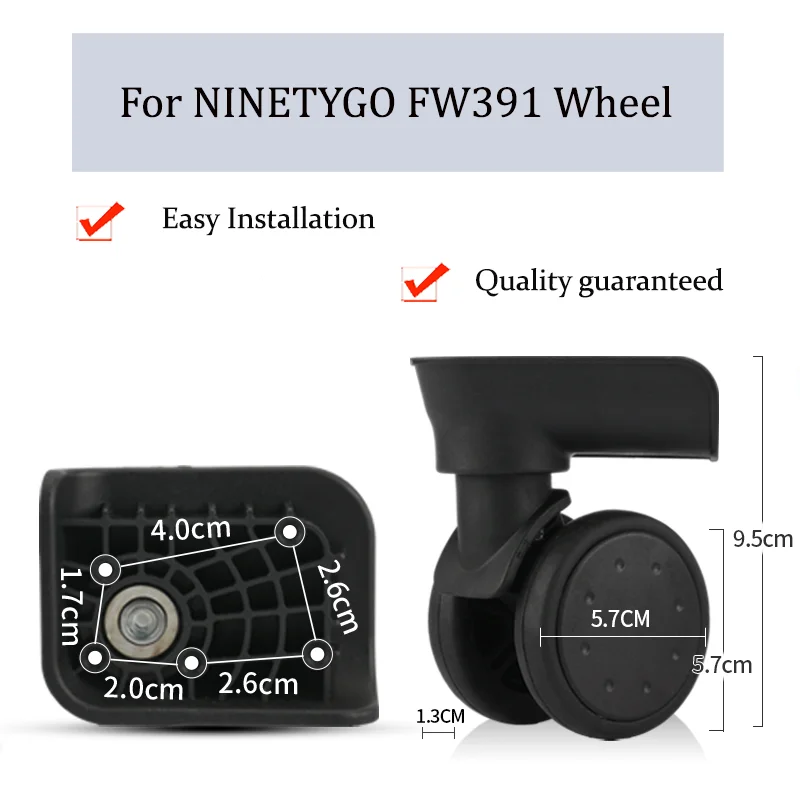 

Suitable For NINETYGO FW391 Universal Wheel Trolley Case Wheel Replacement Luggage Pulley Sliding Casters wear-resistant Repair