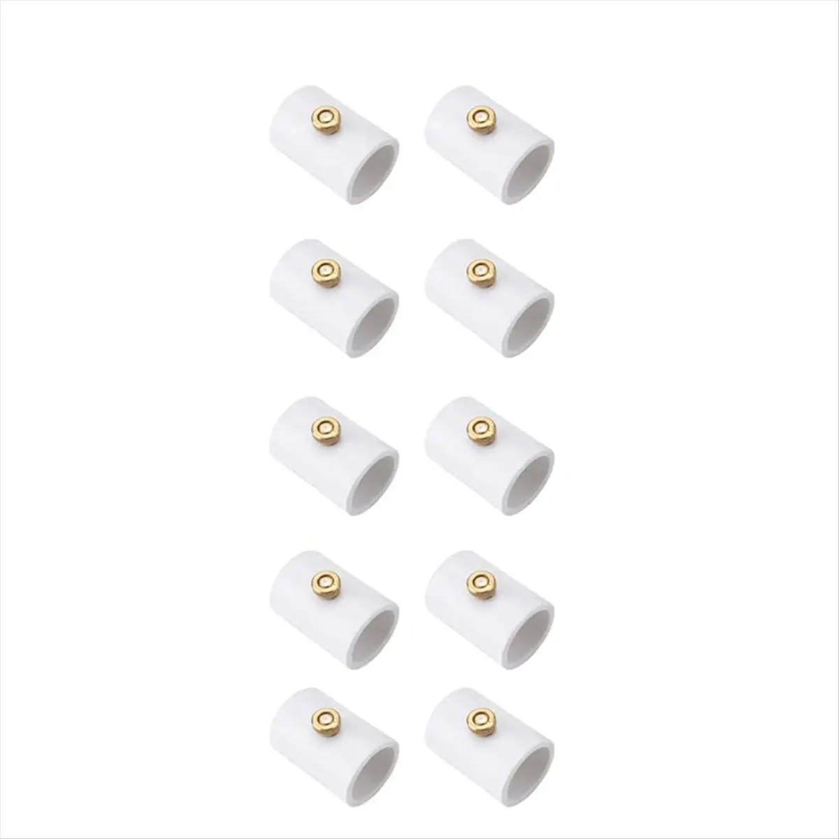 ABFS 10Pcs 1/2 Inch PVC Mist Nozzle Misting System for Patio Outdoor Mister Coupling PVC Split Section with Mist Nozzle
