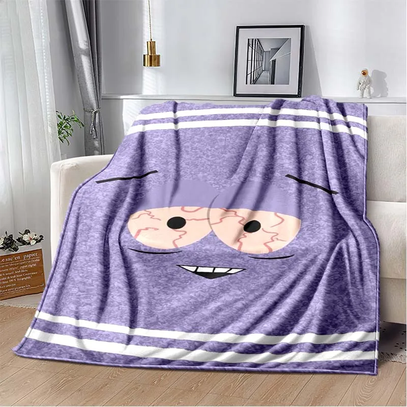 S-South-s P-Park T-Towelie-s Cartoon Print Flannel Blanket Ultra Soft Warm Throw For Fans Bedroom Sofa Indoor Home Holiday Gift
