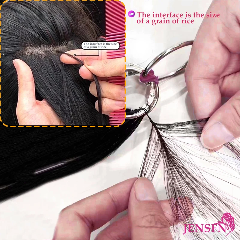 Microplumas de tercera generación, extensiones de cabello 100% humano liso de 16 a 26 pulgadas, 0,8g/hebra, Color 613, para salón de belleza