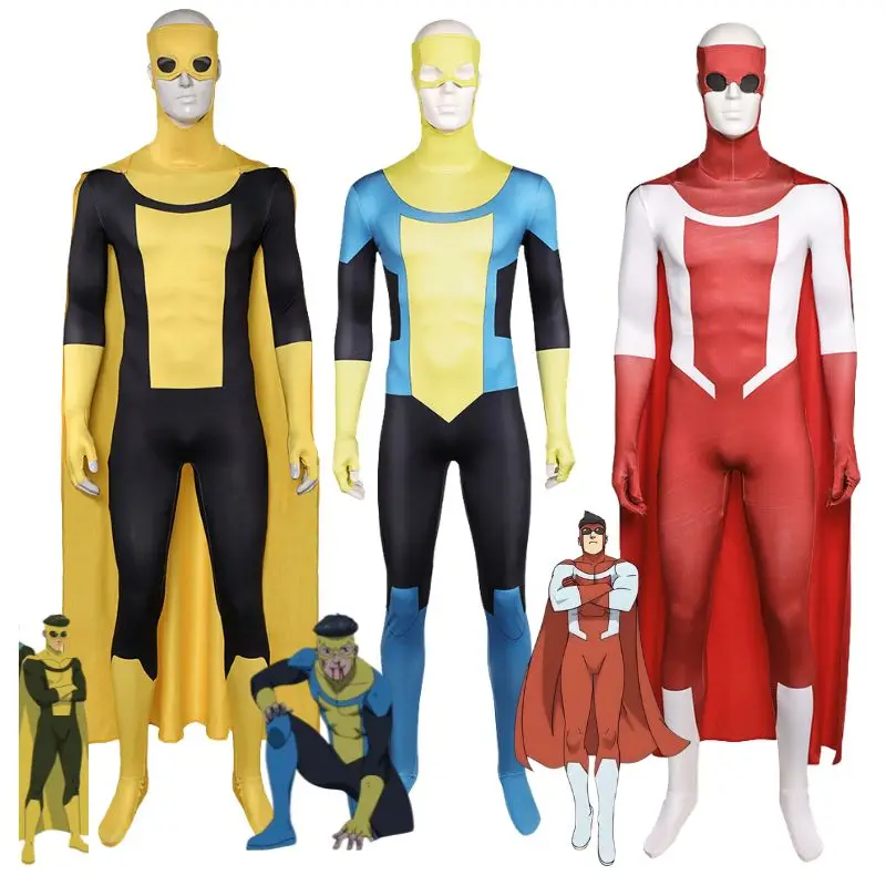 

Костюм для косплея Марка Грейсона из аниме: комбинезон, плащ, боди. Новинка! Идеально для Хэллоуина и карнавала.