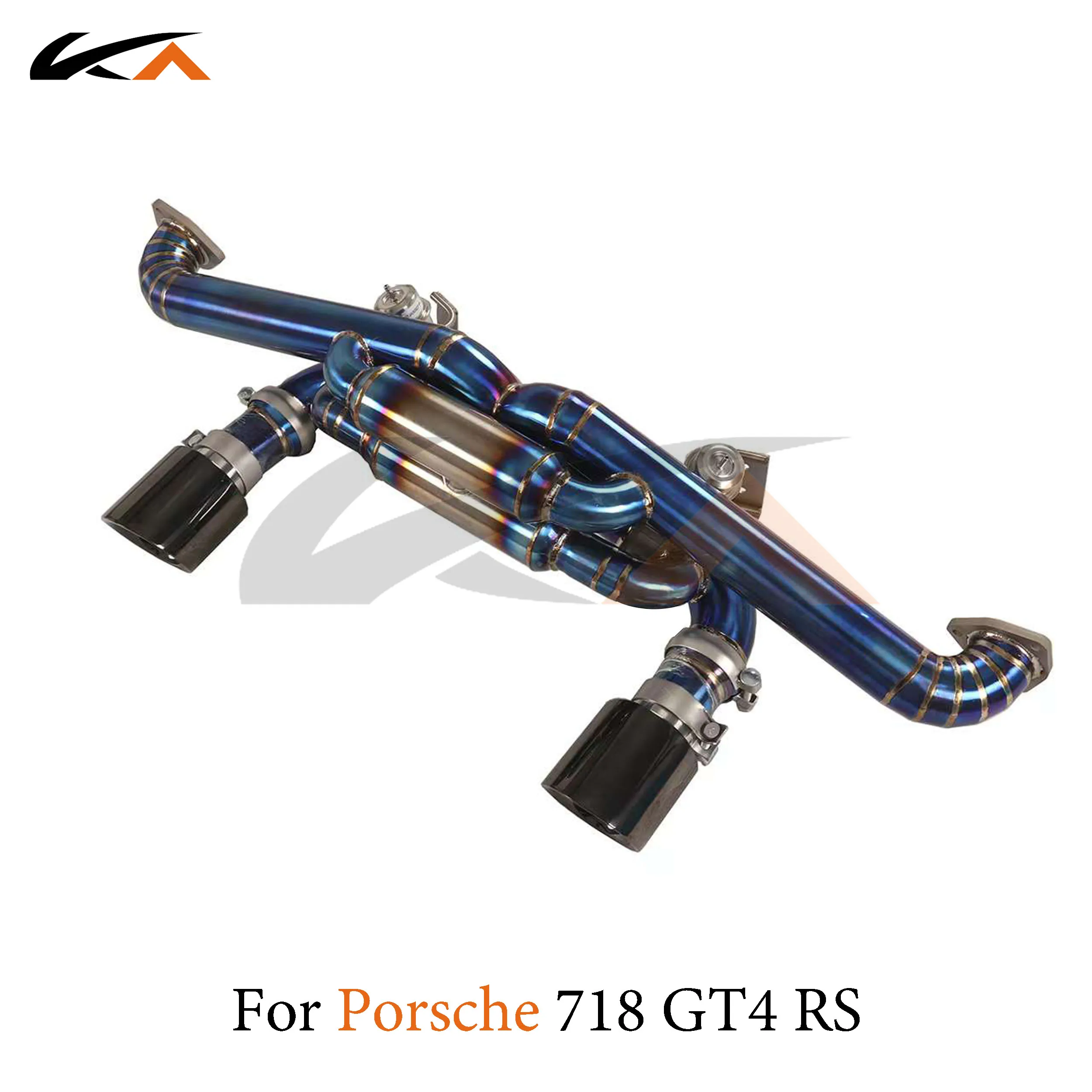 KA Tuning exhaust system titanium alloy catback for porsche 718 gt4 rs 4.0 performance auto parts with muffler and valve