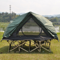 Multifuncational Cot Tent for 2 Person, Folding Camping Tent Cot for Adult, Portable Elevated Tent Off the Ground Tent