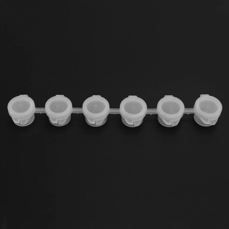 240Pieces Empty Paint Pot, 40 Strips Acrylic Mini Paint Container Strips Storage With Lids For Arts And Crafts Paint 3Ml