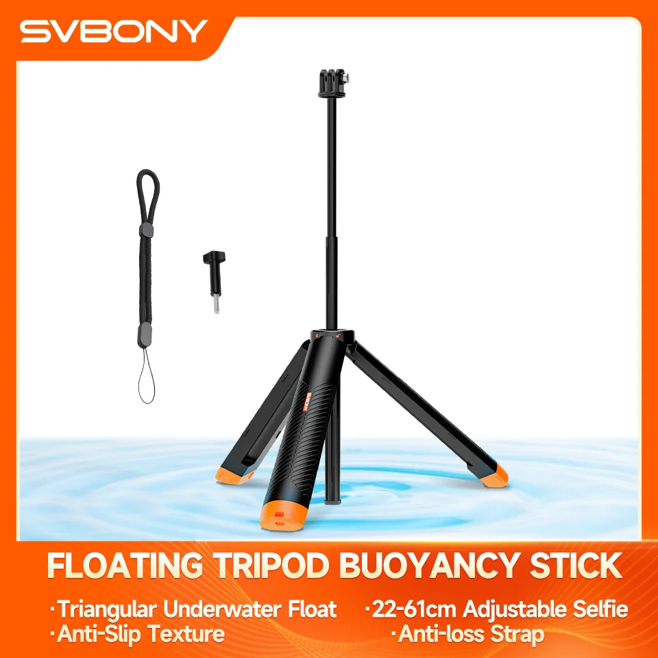 

SVBONY Floating Bar Buoyancy Stick with Anti-slip Anti-Loss Design Easy to Carry Adjustable Length for Gopro DJI OSMO Insta360