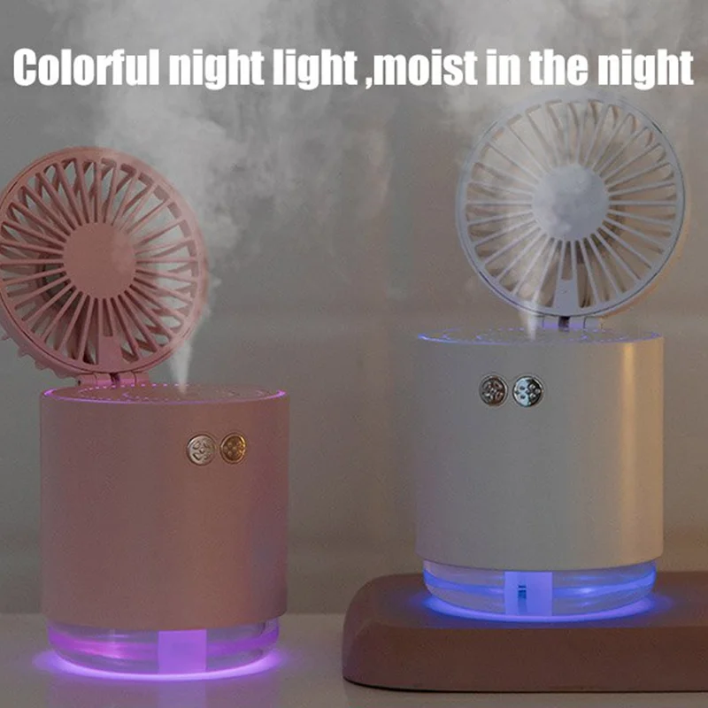 Ventilatore portatile per nebulizzazione a spruzzo d'acqua elettrico USB ricaricabile Desktop Office Mini ventola di raffreddamento ad aria umidificatore per condizionatore d'aria