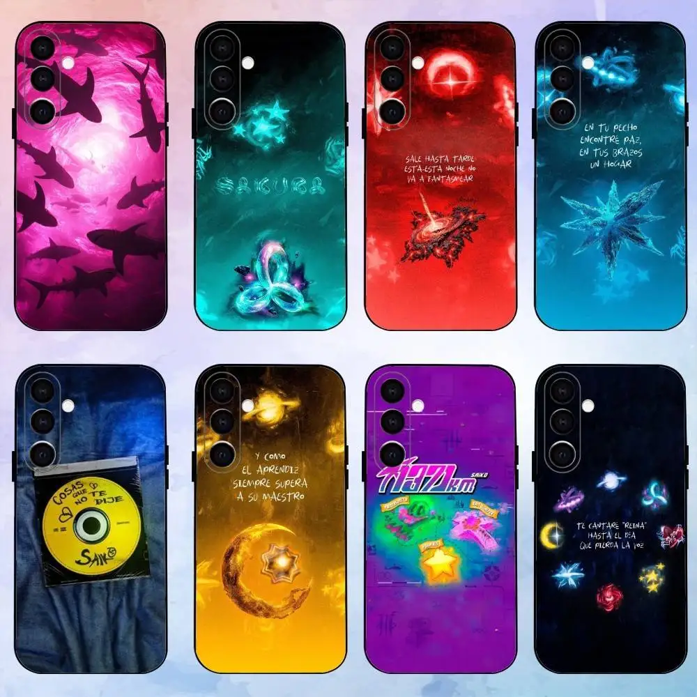 

S-singer Saiko Sakura Phone Case For Samsung Galaxy A73,A72,A71,A70,A53,A52,A51,Others Soft Black Shell