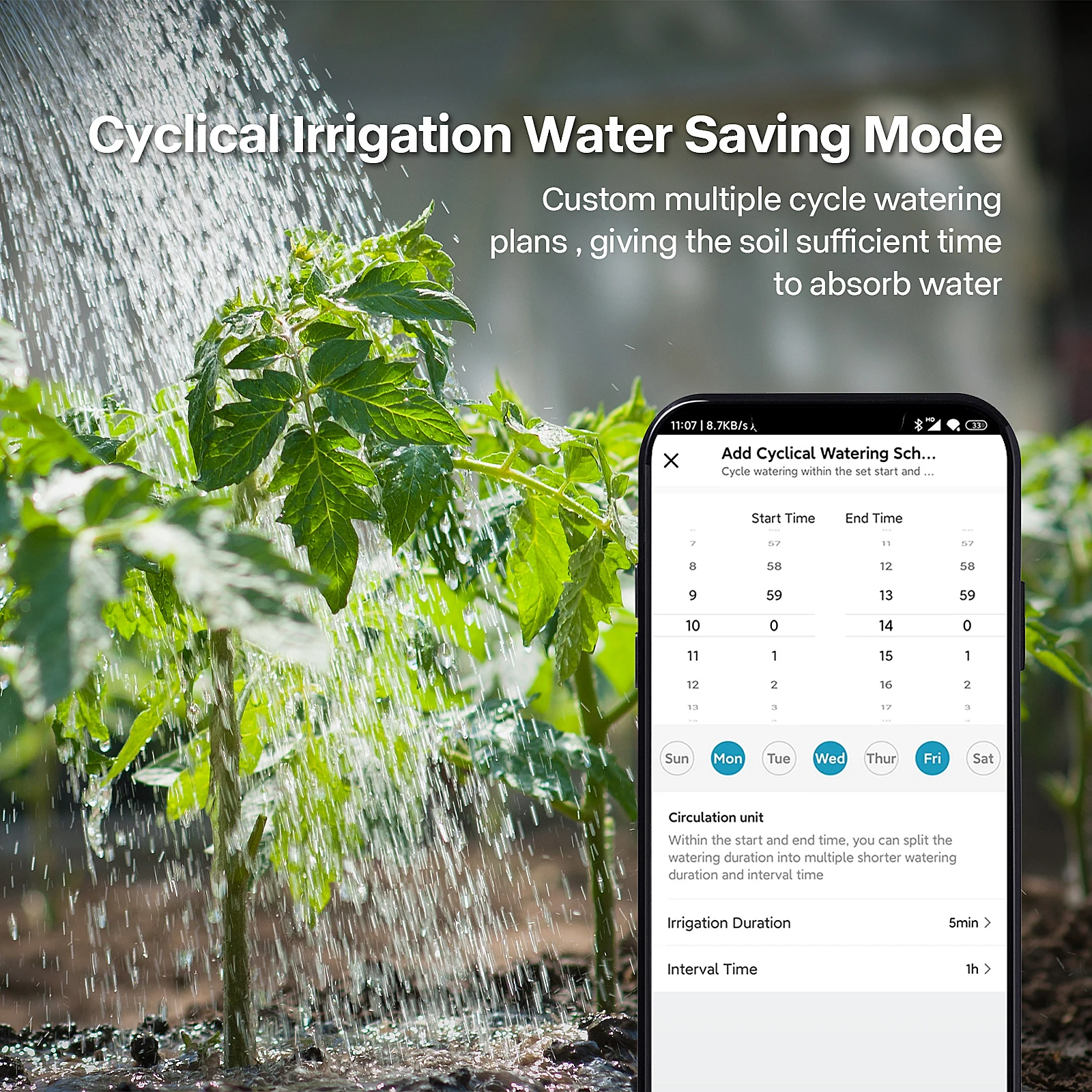 Timer automatico dell\'acqua Wifi/Zigbee con Gateway doppio tubo flessibile sistema di irrigazione per irrigazione da giardino supporto per