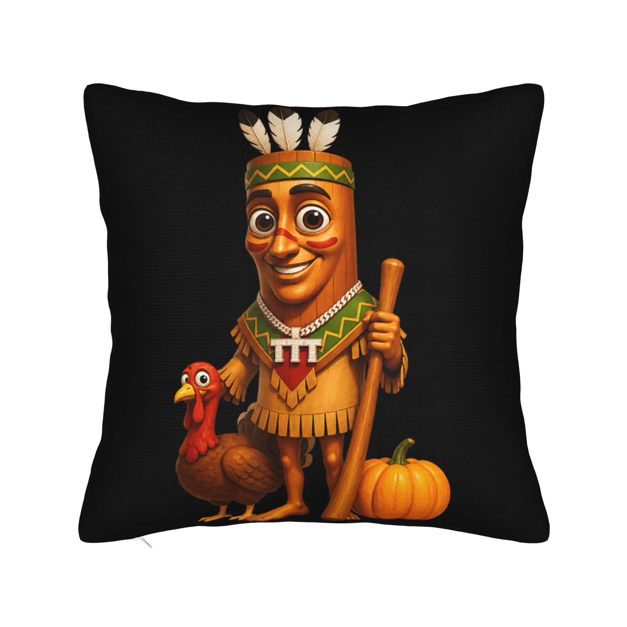 Pillow Cover Season Turkey Hunting Thanksgiving Meme  Funny Pillow Case For Sofa Bedroom Home Decor Pillowcases