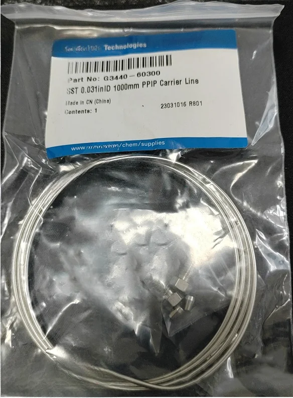 

For Agilent G3440-60300 G3440-20035 G3440-60336 G3470-60550 Carrier Gas Line PPIP Stainless Steel, 0.031 "ID, 1000 Mm Long