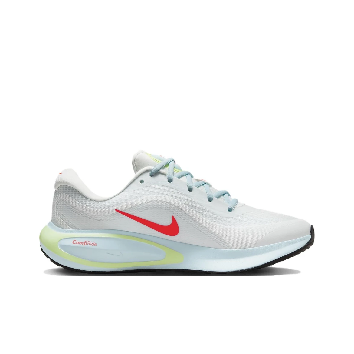 Nike Journey Run Summit White Glacier Blue Barely Volt Bright Crimson (Women's) FJ7765-101 Comfortable Unisex Sneakers