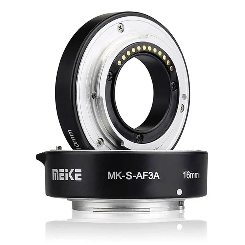 Meike MK-S-AF3A Metal Auto Focus Macro Extension Tube 10Mm 16Mm For Sony Mirrorless A6300 A6000 A7 A7SII NEX E-Mount Camera-ABVP
