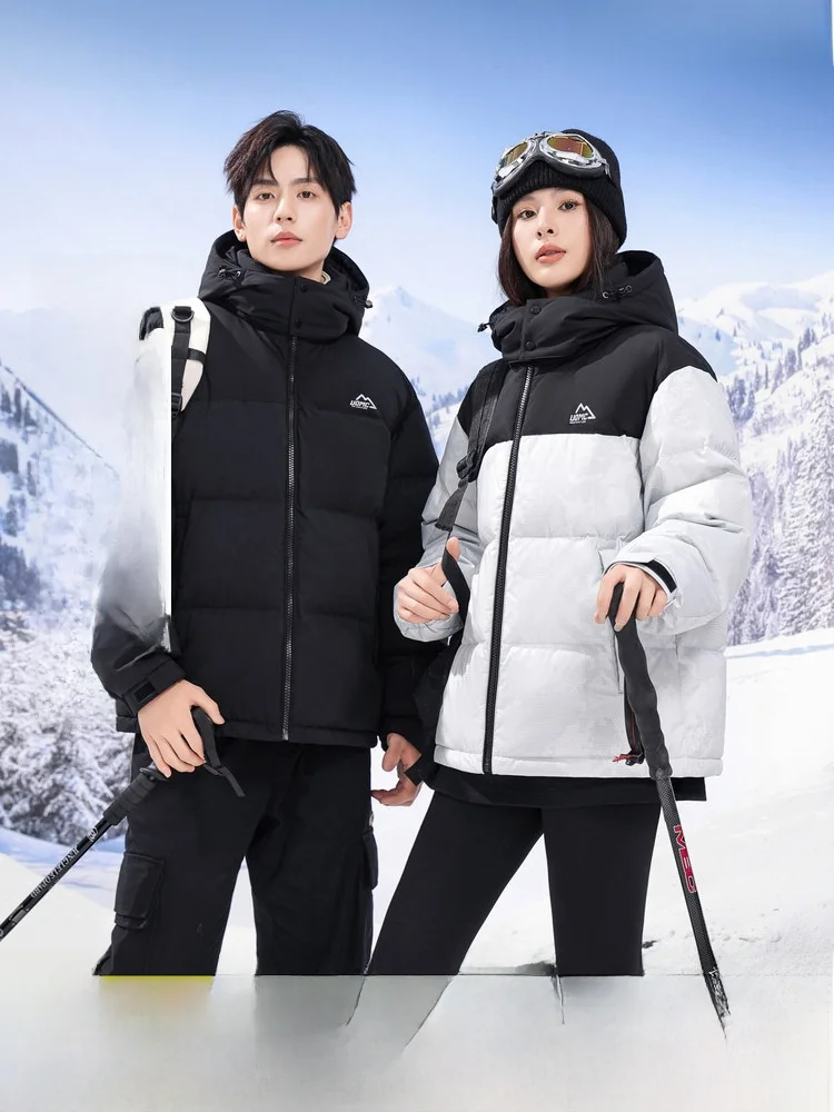 

Snow Flying Spring 2026 Men's Short Thickened down Jacket Hooded Casual Fashionable Comfortable Travel Outdoor Zipper Closure