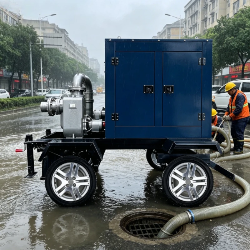 Flood Control Pump Truck Strong Self Suction Capacity Diesel Mobile Pumping Machine For Flash Flood Drainage Relief