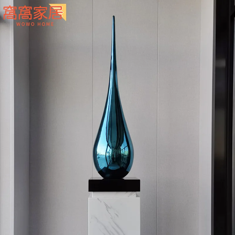 Nordic Room Decor Geometric Water Drop Sculpture Creative Abstract Statue Ornaments Hotel Clubhouse Handicraft Decoration Gifts