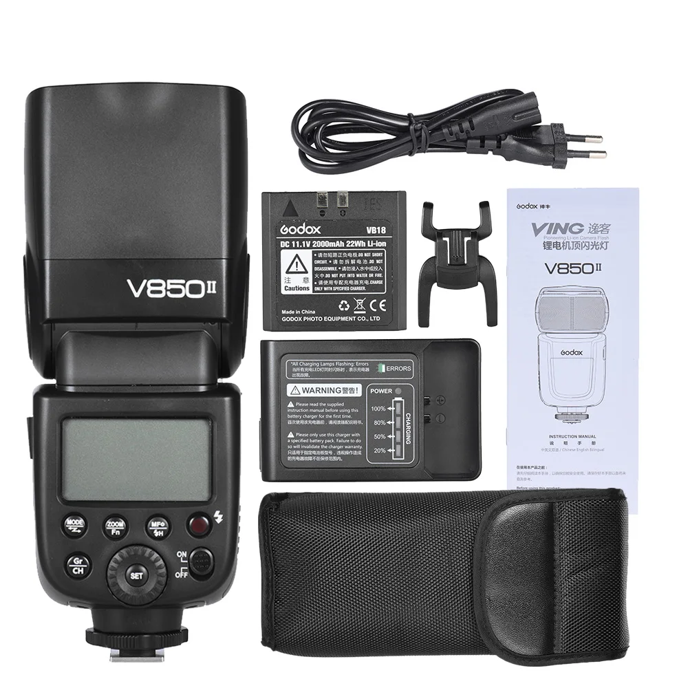 

Godox V850II Camera Flash GN60 Built-in 2.4G Wireless X System 1/8000s HSS Off Speedlite for Sony Canon Nikon Pentax Olympas