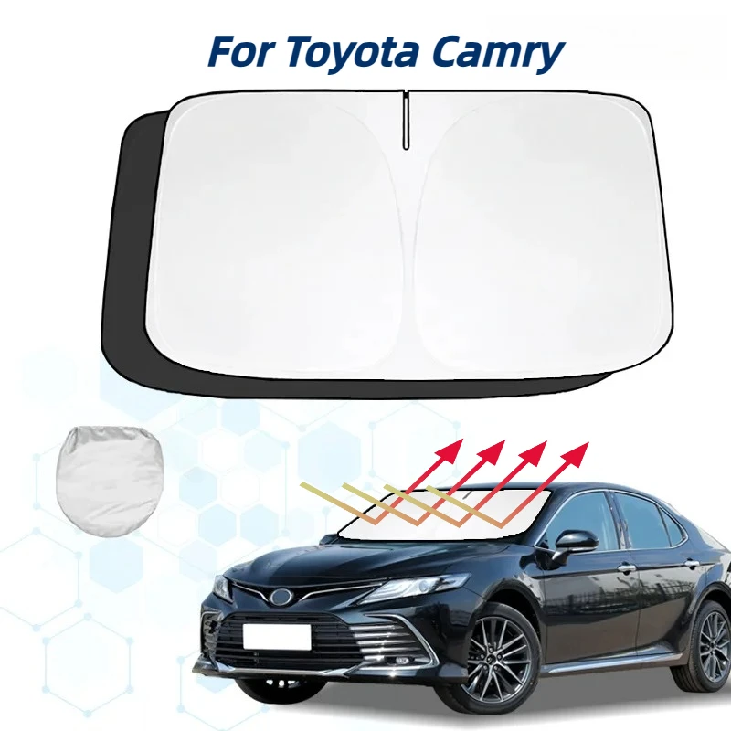 

For Toyota Camry XV40 XV50 60XV70 Windshield Sun Shade Sunshade Sun Visor Protector Foldable Blocks UV Rays Keep Your Car Cooler