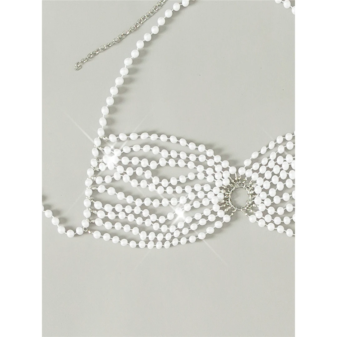 Luxuriöses Perlen-Neckholder-Bikini-Oberteil, durchsichtig, Damen-Badeanzug, Badebekleidung, Badeoberteil, Badeanzug, Badebekleidung, Badeoberteil mit Ausschnitten, Strandtop V5407 – Detail 22