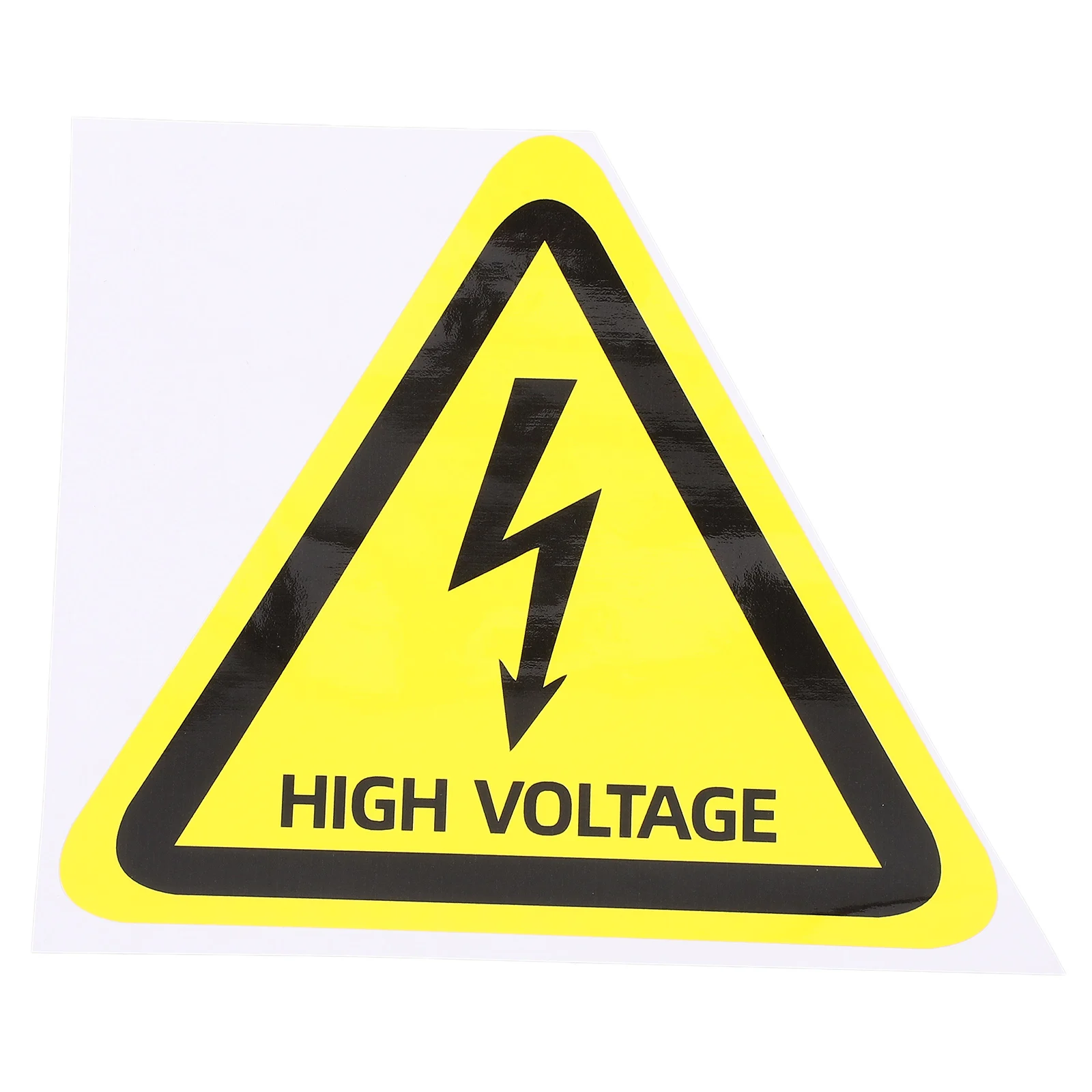 6 Inch High Voltage Safety Sticker Yellow Triangle Warning Sign Labels Self Adhesive Electrical Equipment Caution Notice