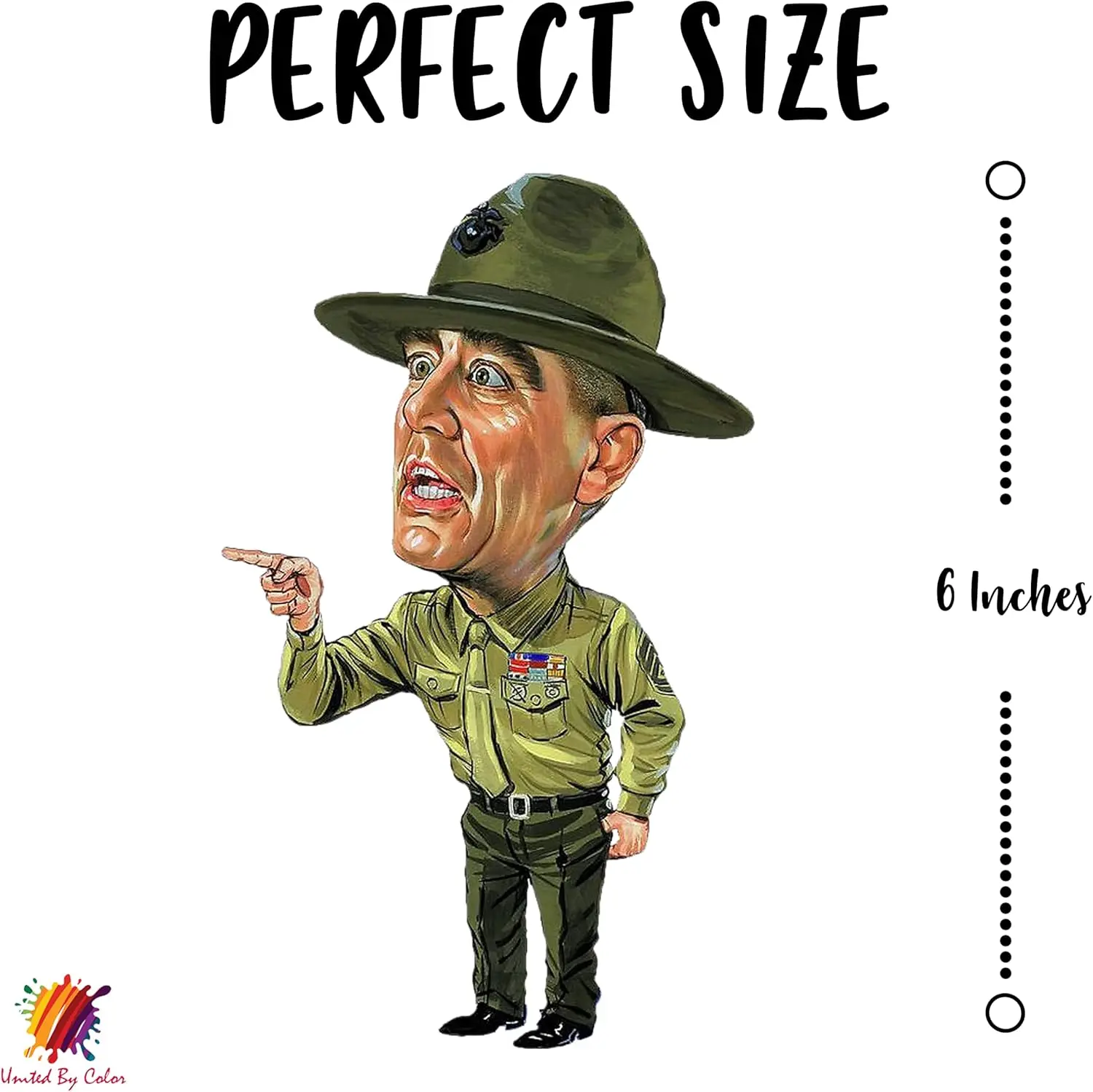 قطعة واحدة من الملصقات العسكرية المضحكة - ملصقات USMC لاصقة قوية مقاومة للماء - ملصق No Fade R Lee Ermey المستخدم #6