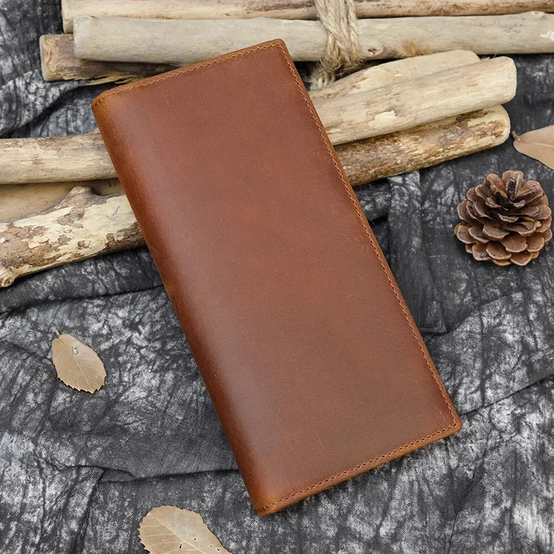 

Newsbirds Leather Long Wallet Brand Designer Cowhide Wallets New Arrival Cow Birthday Gift Purse For Man Father Husband