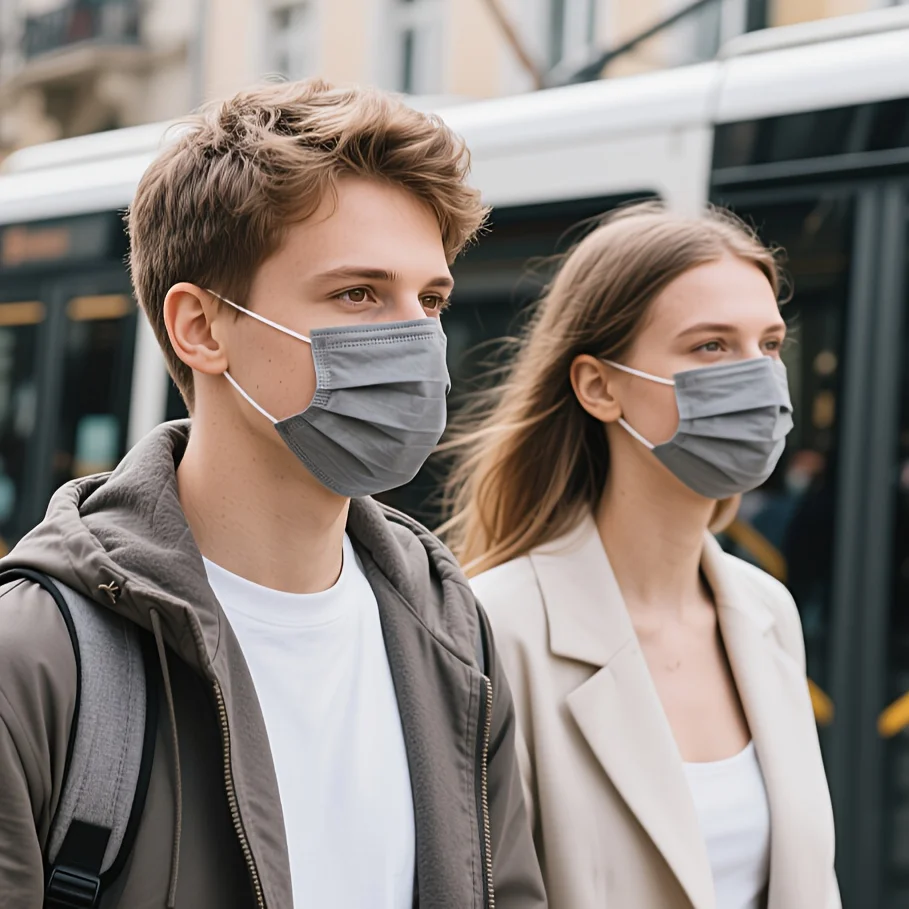 200 stuks verdikte grijze wegwerpmaskers - 3-laags ademend en comfortabel, verstelbare oorlussen en veilige neuspads - 200/100/50/10 stuks goedkoop voor thuisgebruik, kan in bulk worden gekocht, perfect voor buitenactiviteiten