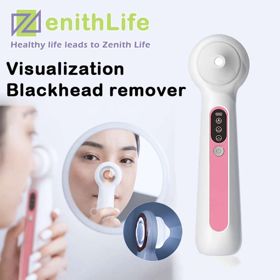 ZenithLife Visualization Blackhead Remover 2025 Vacuum Suction Technology Free 3 Suction Heads Multi-level Adjustable Women Gift
