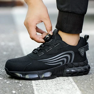 أحذية أمان رجالية مع زر دوار ، مضاد للتأثير ، مضاد للثقب ، أحذية رياضية رجالية ، جديد أفضل 11 حذاء عمل رجالي مبيعا - رقم 1